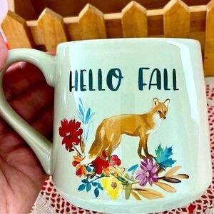 Hello Fall Coffee Mug with Fox